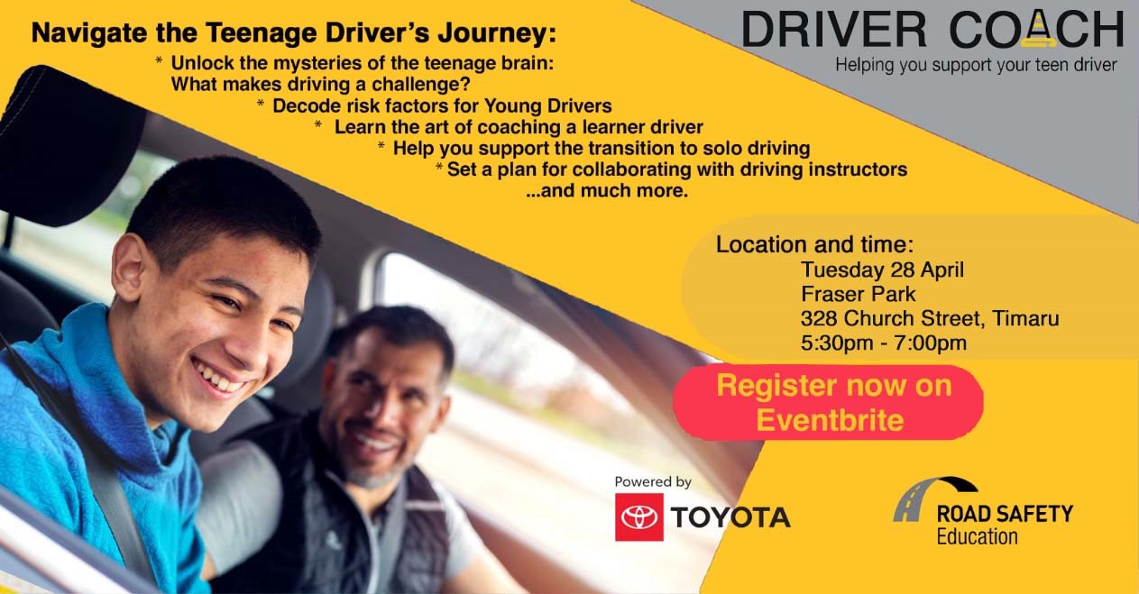 Promo graphic for Driver Coach event