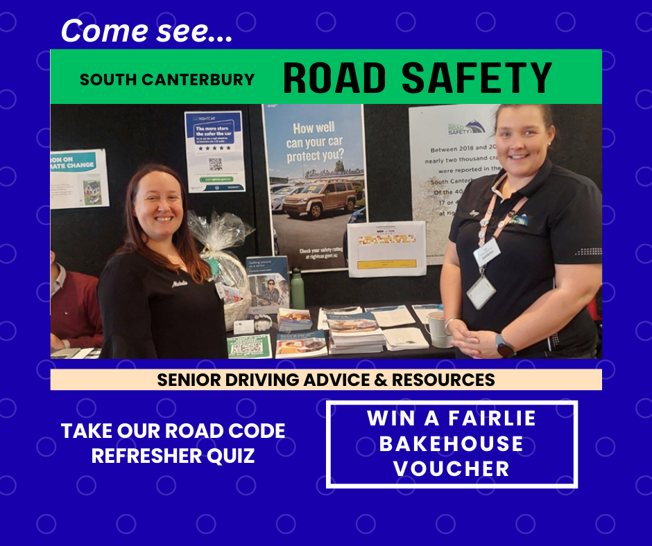 Promo graphic for event with photo of road safety team